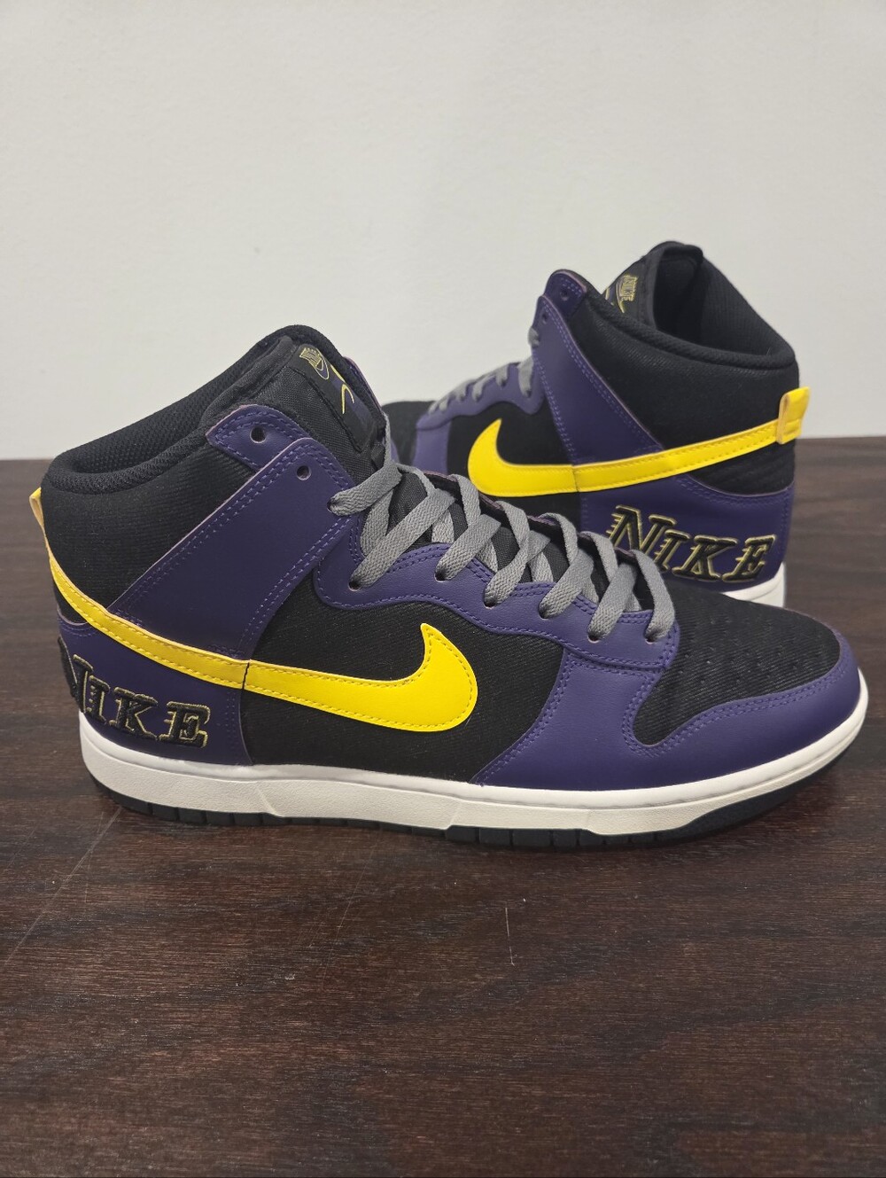 Nike Dunk High Premium EMB 'Lakers' 2021 Men's Size 12